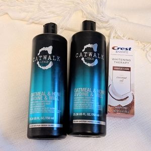 Shampoo, conditioner, and toothpaste set!